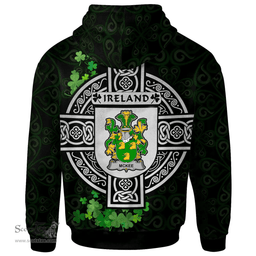 ScotsTee Shop Irish Kee or McKee Coat of Arms Irish Hoodie Celtic Ireland Coat Of Arms Badge Pewter Harp Pin