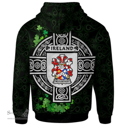 ScotsTee Shop Irish McClintock Coat of Arms Irish Hoodie Celtic Ireland Coat Of Arms Badge Pewter Harp Pin