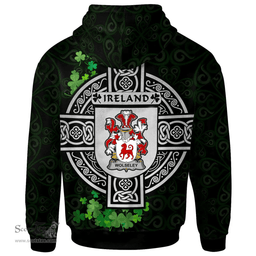 ScotsTee Shop Irish Wolseley Coat of Arms Irish Hoodie Celtic Ireland Coat Of Arms Badge Pewter Harp Pin