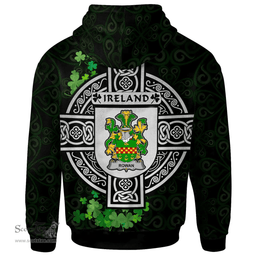 ScotsTee Shop Irish Rowan Coat of Arms Irish Hoodie Celtic Ireland Coat Of Arms Badge Pewter Harp Pin