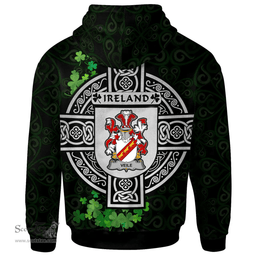 ScotsTee Shop Irish Veile or Veale Coat of Arms Irish Hoodie Celtic Ireland Coat Of Arms Badge Pewter Harp Pin