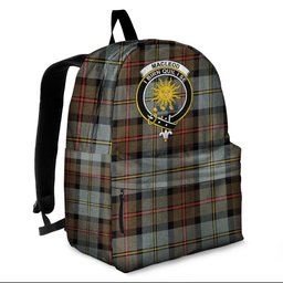 ScotsTee Shop Scottish MacLeod of Harris Weathered Clan Tartan Backpack - Crest Classic