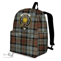 ScotsTee Shop Scottish MacLeod of Harris Weathered Clan Tartan Backpack - Crest Classic
