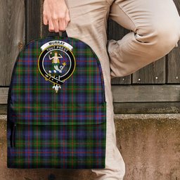 ScotsTee Shop Scottish Murray of Atholl Modern Clan Tartan Backpack - Crest Classic