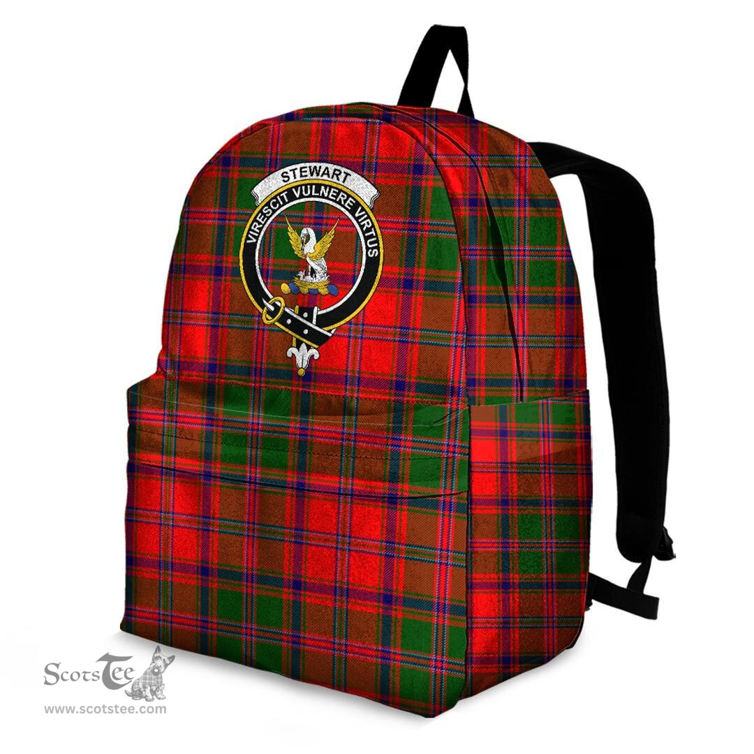 ScotsTee Shop Scottish Stewart of Appin Modern Clan Tartan Backpack - Crest Classic