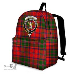 ScotsTee Shop Scottish Stewart of Appin Modern Clan Tartan Backpack - Crest Classic