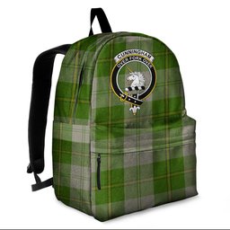 ScotsTee Shop Scottish Cunningham Dress Green Dancers Clan Tartan Backpack - Crest Classic