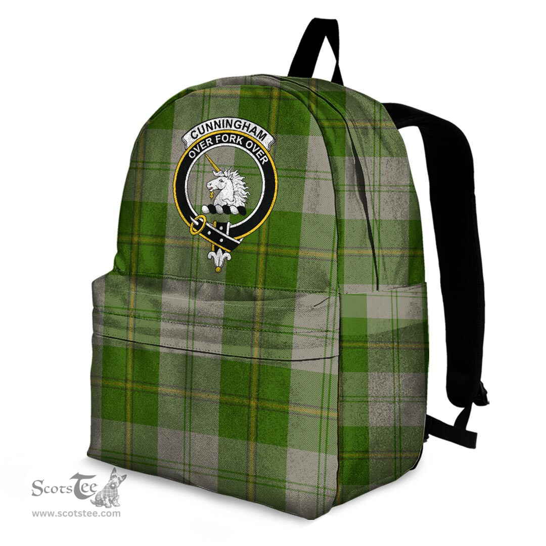 ScotsTee Shop Scottish Cunningham Dress Green Dancers Clan Tartan Backpack - Crest Classic