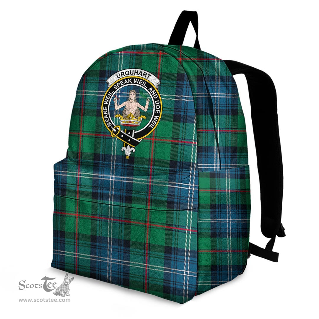 ScotsTee Shop Scottish Urquhart Ancient Clan Tartan Backpack - Crest Classic