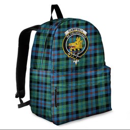 ScotsTee Shop Scottish Campbell of Cawdor Ancient Clan Tartan Backpack - Crest Classic