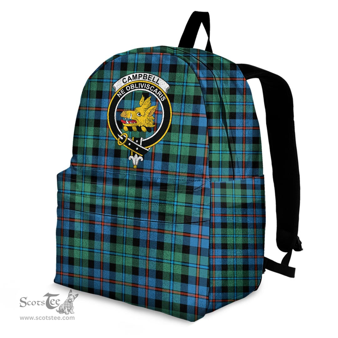 ScotsTee Shop Scottish Campbell of Cawdor Ancient Clan Tartan Backpack - Crest Classic