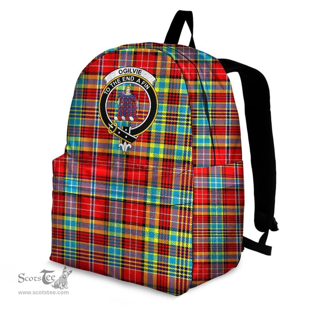 ScotsTee Shop Scottish Ogilvie Hunting Ancient Clan Tartan Backpack - Crest Classic