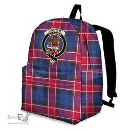 ScotsTee Shop Scottish Graham of Menteith Red Clan Tartan Backpack - Crest Classic