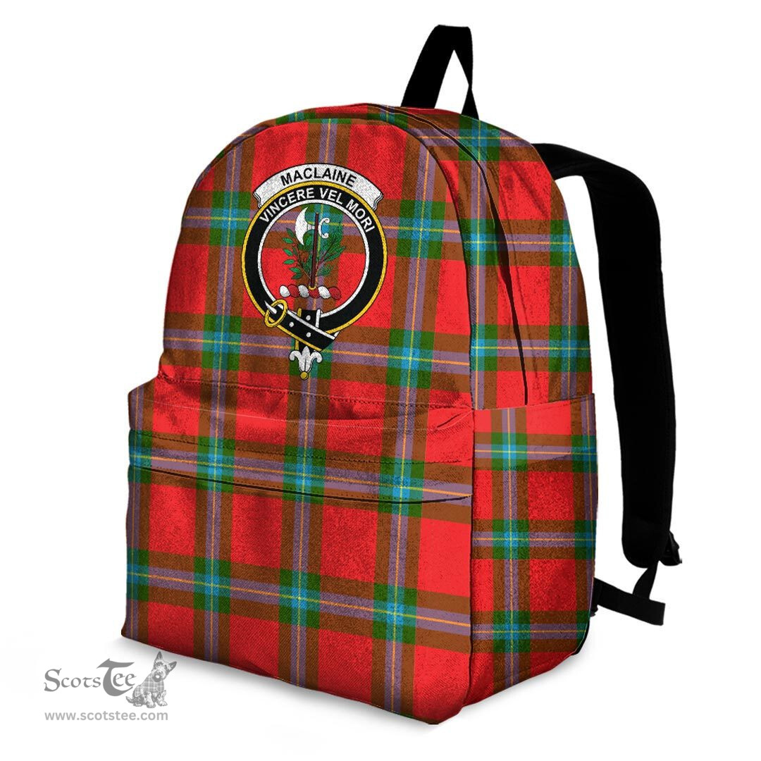 ScotsTee Shop Scottish MacLaine of Loch Buie Hunting Ancient Clan Tartan Backpack - Crest Classic