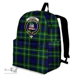 ScotsTee Shop Scottish MacNeil of Colonsay Modern Clan Tartan Backpack - Crest Classic