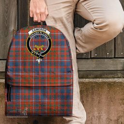 ScotsTee Shop Scottish Cameron of Lochiel Ancient Clan Tartan Backpack - Crest Classic