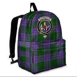 ScotsTee Shop Scottish Elphinstone Clan Tartan Backpack - Crest Classic
