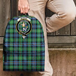 ScotsTee Shop Scottish Murray of Atholl Ancient Clan Tartan Backpack - Crest Classic