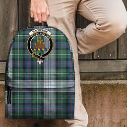 ScotsTee Shop Scottish MacKenzie Dress Ancient Clan Tartan Backpack - Crest Classic