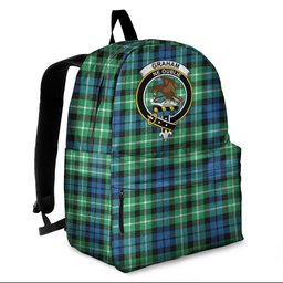 ScotsTee Shop Scottish Graham of Montrose Ancient Clan Tartan Backpack - Crest Classic