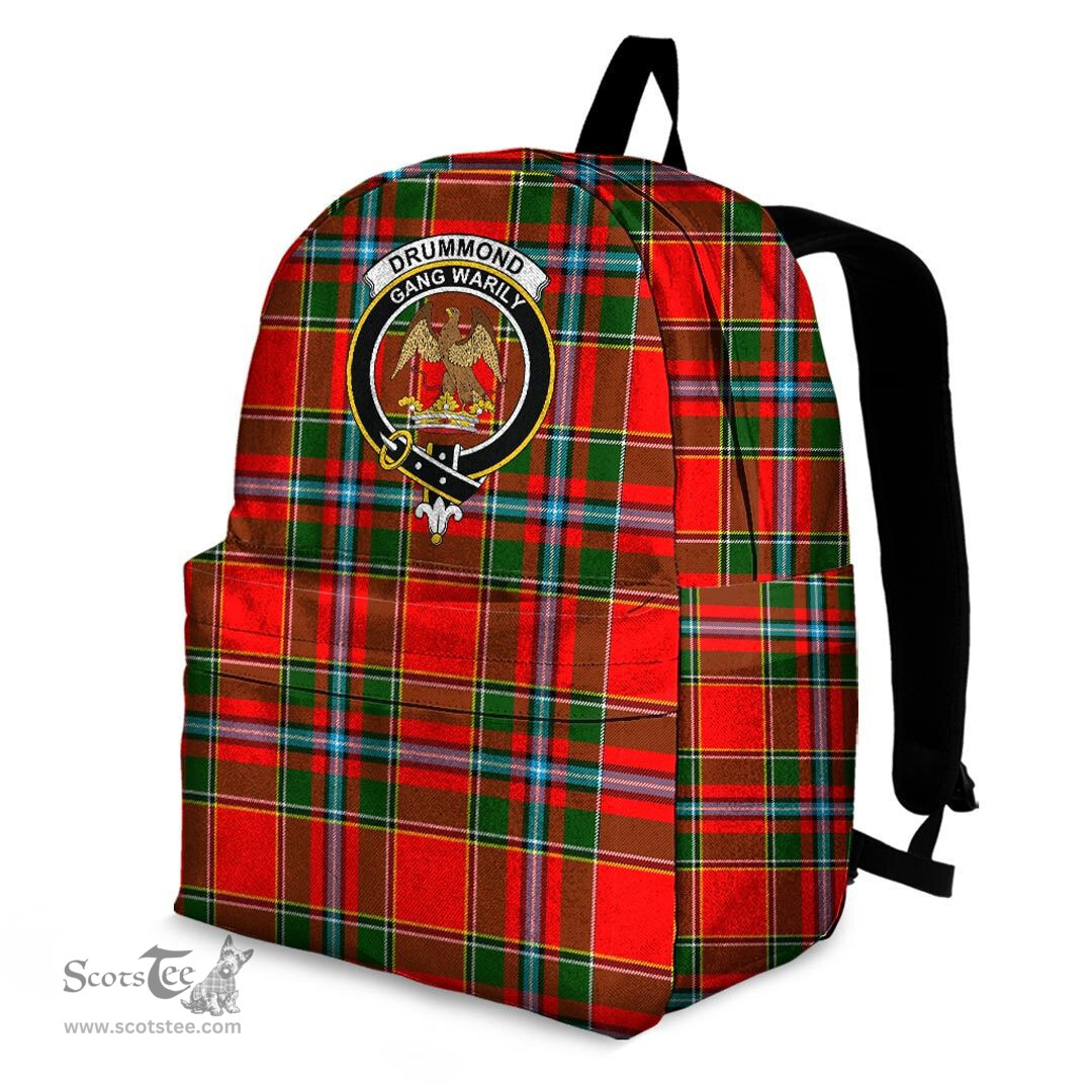 ScotsTee Shop Scottish Drummond of Perth Clan Tartan Backpack - Crest Classic