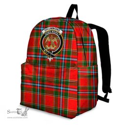 ScotsTee Shop Scottish Drummond of Perth Clan Tartan Backpack - Crest Classic