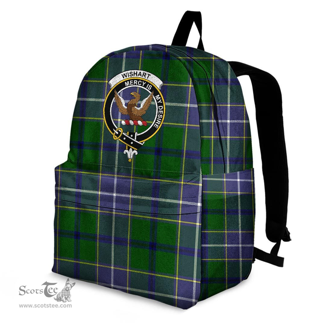 ScotsTee Shop Scottish Wishart Hunting Modern Clan Tartan Backpack - Crest Classic