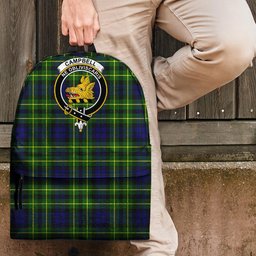 ScotsTee Shop Scottish Campbell of Breadalbane Modern Clan Tartan Backpack - Crest Classic