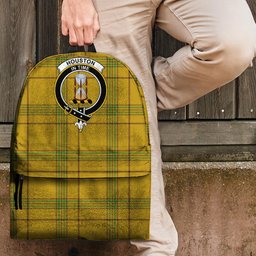 ScotsTee Shop Scottish Houston Clan Tartan Backpack - Crest Classic