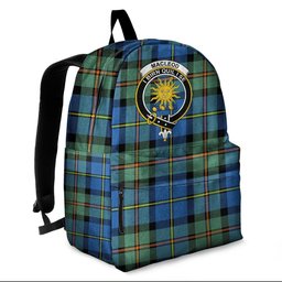 ScotsTee Shop Scottish MacLeod of Harris Ancient Clan Tartan Backpack - Crest Classic