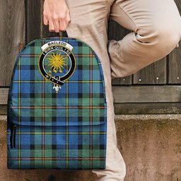 ScotsTee Shop Scottish MacLeod of Harris Ancient Clan Tartan Backpack - Crest Classic