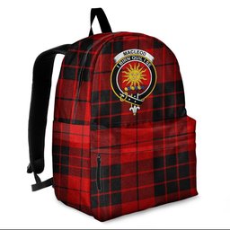 ScotsTee Shop Scottish MacLeod of Raasay Clan Tartan Backpack - Crest Classic