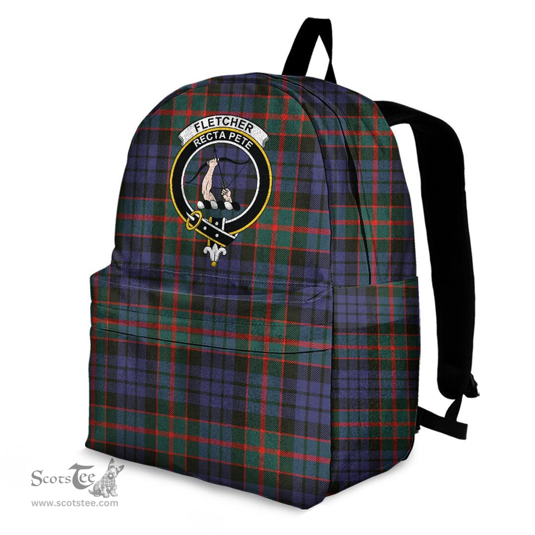 ScotsTee Shop Scottish Fletcher of Dunans Clan Tartan Backpack - Crest Classic