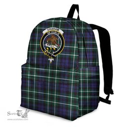 ScotsTee Shop Scottish Graham of Montrose Modern Clan Tartan Backpack - Crest Classic