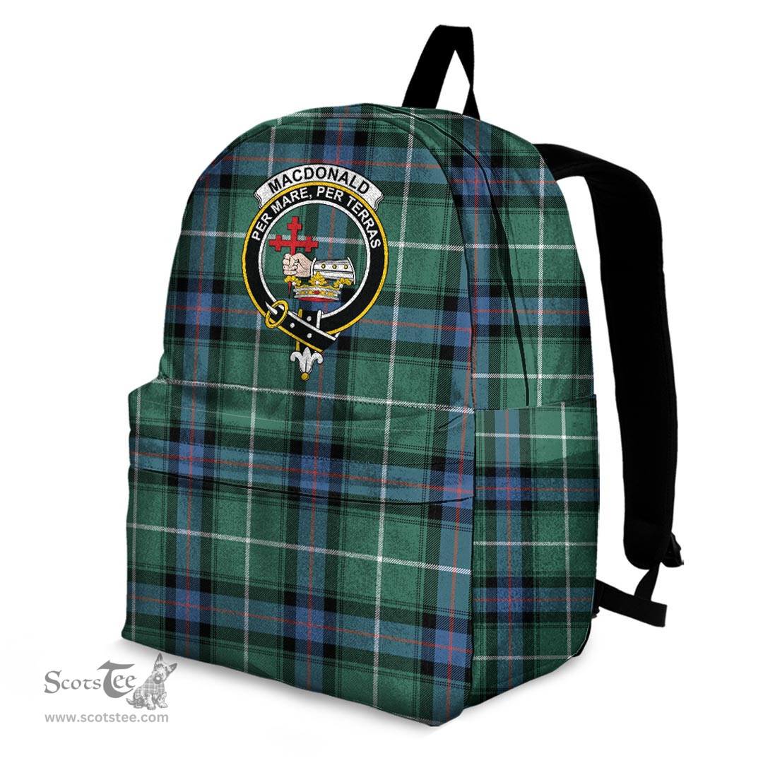 ScotsTee Shop Scottish MacDonald of the Isles Hunting Ancient Clan Tartan Backpack - Crest Classic