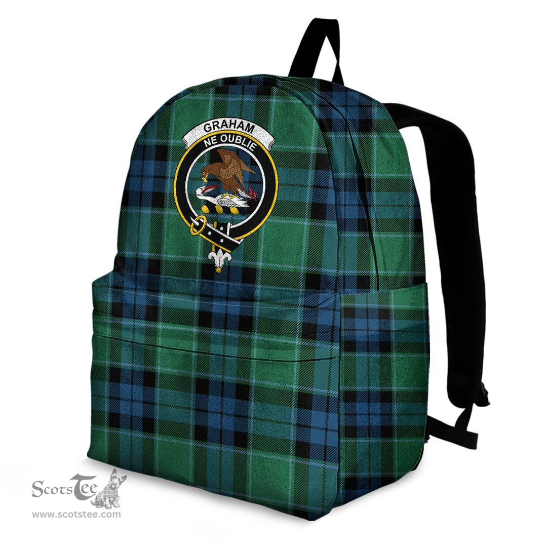 ScotsTee Shop Scottish Graham of Menteith Ancient Clan Tartan Backpack - Crest Classic