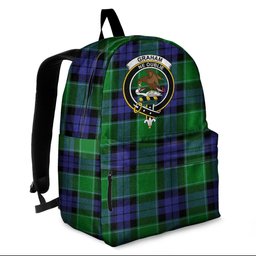 ScotsTee Shop Scottish Graham of Menteith Modern Clan Tartan Backpack - Crest Classic