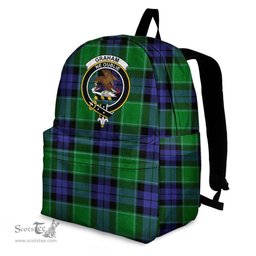 ScotsTee Shop Scottish Graham of Menteith Modern Clan Tartan Backpack - Crest Classic