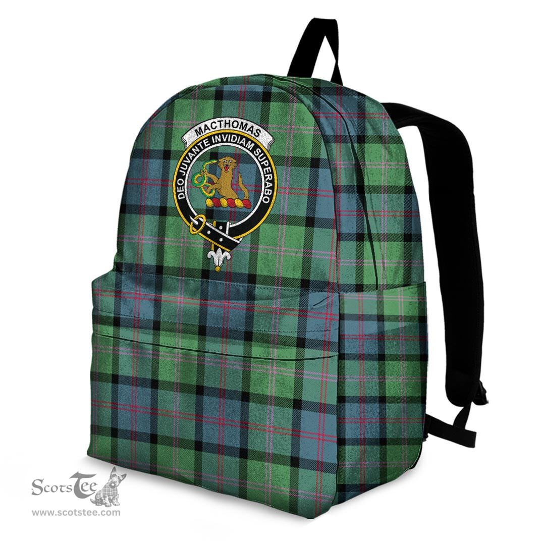 ScotsTee Shop Scottish MacThomas Ancient Clan Tartan Backpack - Crest Classic