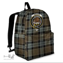 ScotsTee Shop Scottish Graham of Menteith Weathered Clan Tartan Backpack - Crest Classic