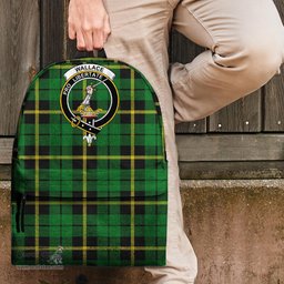 ScotsTee Shop Scottish Wallace Hunting Green Clan Tartan Backpack - Crest Classic