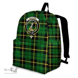 ScotsTee Shop Scottish Wallace Hunting Green Clan Tartan Backpack - Crest Classic