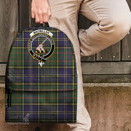 ScotsTee Shop Scottish MacMillan Hunting Modern Clan Tartan Backpack - Crest Classic