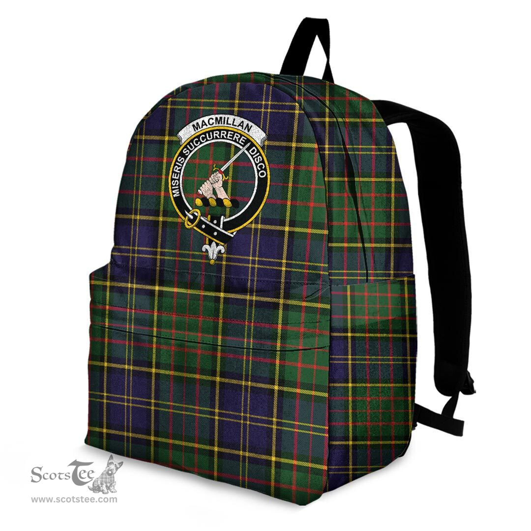 ScotsTee Shop Scottish MacMillan Hunting Modern Clan Tartan Backpack - Crest Classic