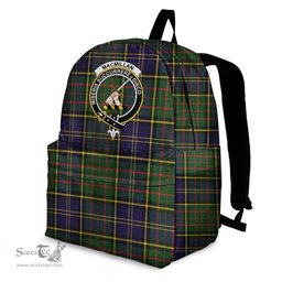 ScotsTee Shop Scottish MacMillan Hunting Modern Clan Tartan Backpack - Crest Classic