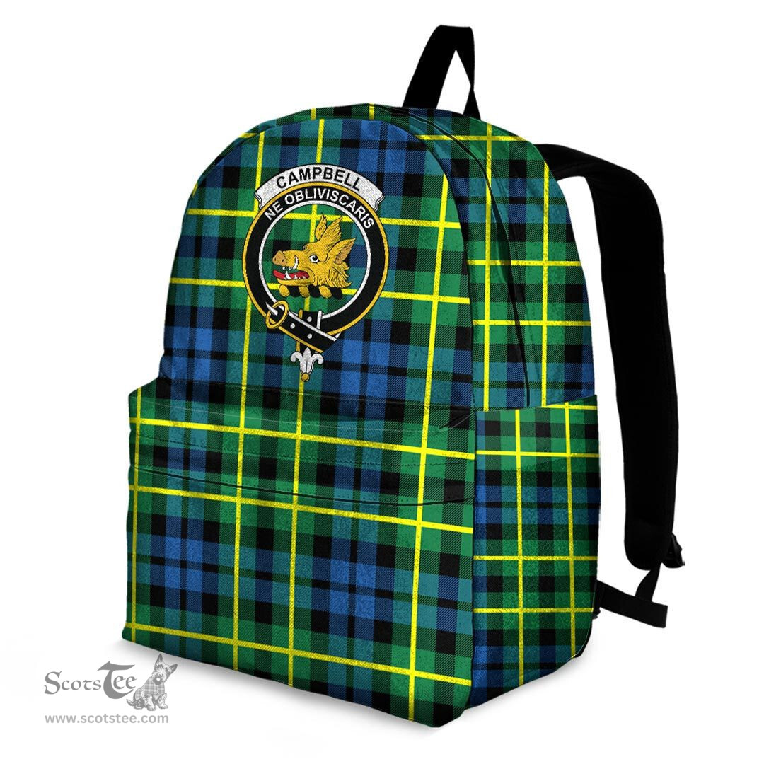 ScotsTee Shop Scottish Campbell of Breadalbane Ancient Clan Tartan Backpack - Crest Classic