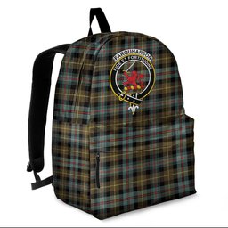 ScotsTee Shop Scottish Farquharson Weathered Clan Tartan Backpack - Crest Classic