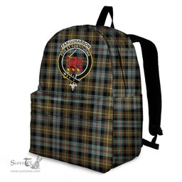 ScotsTee Shop Scottish Farquharson Weathered Clan Tartan Backpack - Crest Classic