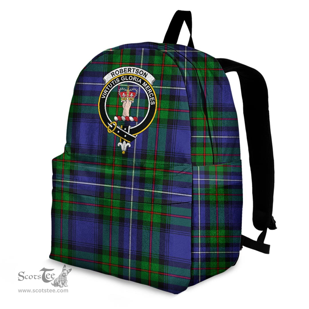 ScotsTee Shop Scottish Robertson Hunting Modern Clan Tartan Backpack - Crest Classic