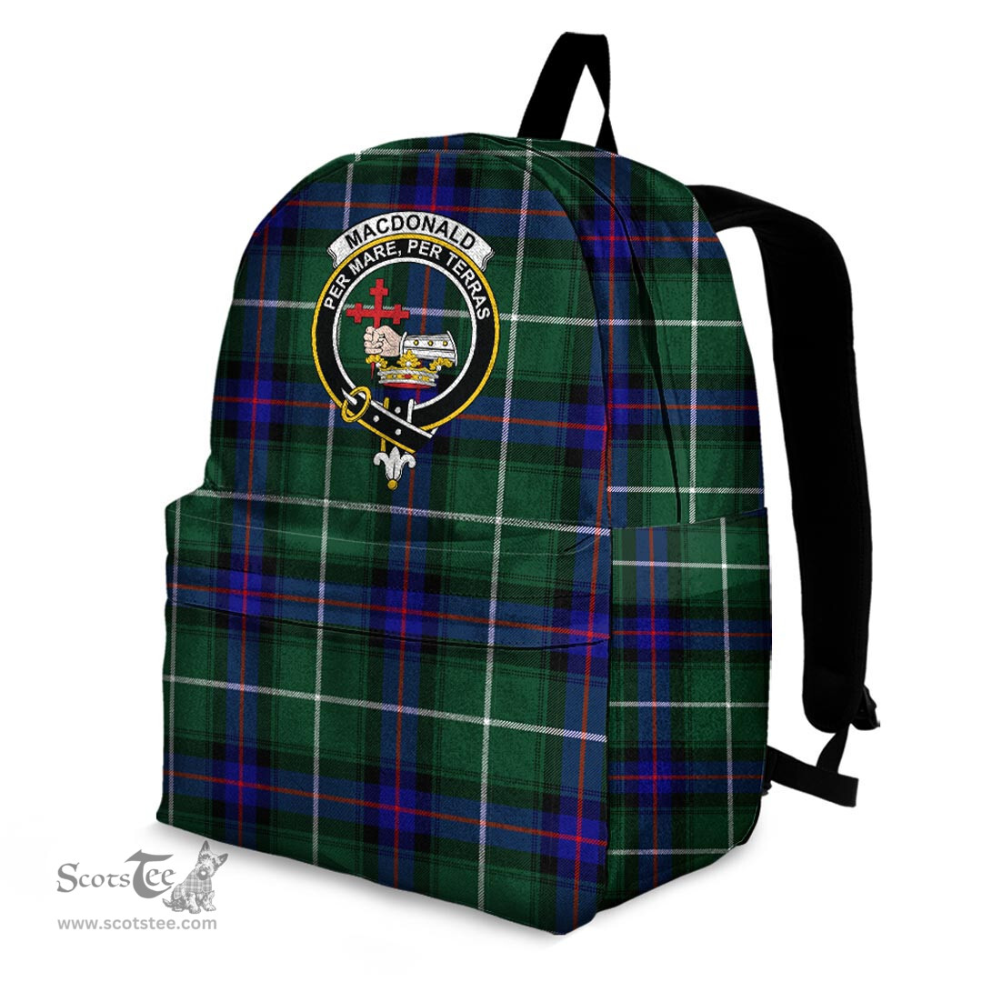 ScotsTee Shop Scottish MacDonald of the Isles Hunting Modern Clan Tartan Backpack - Crest Classic